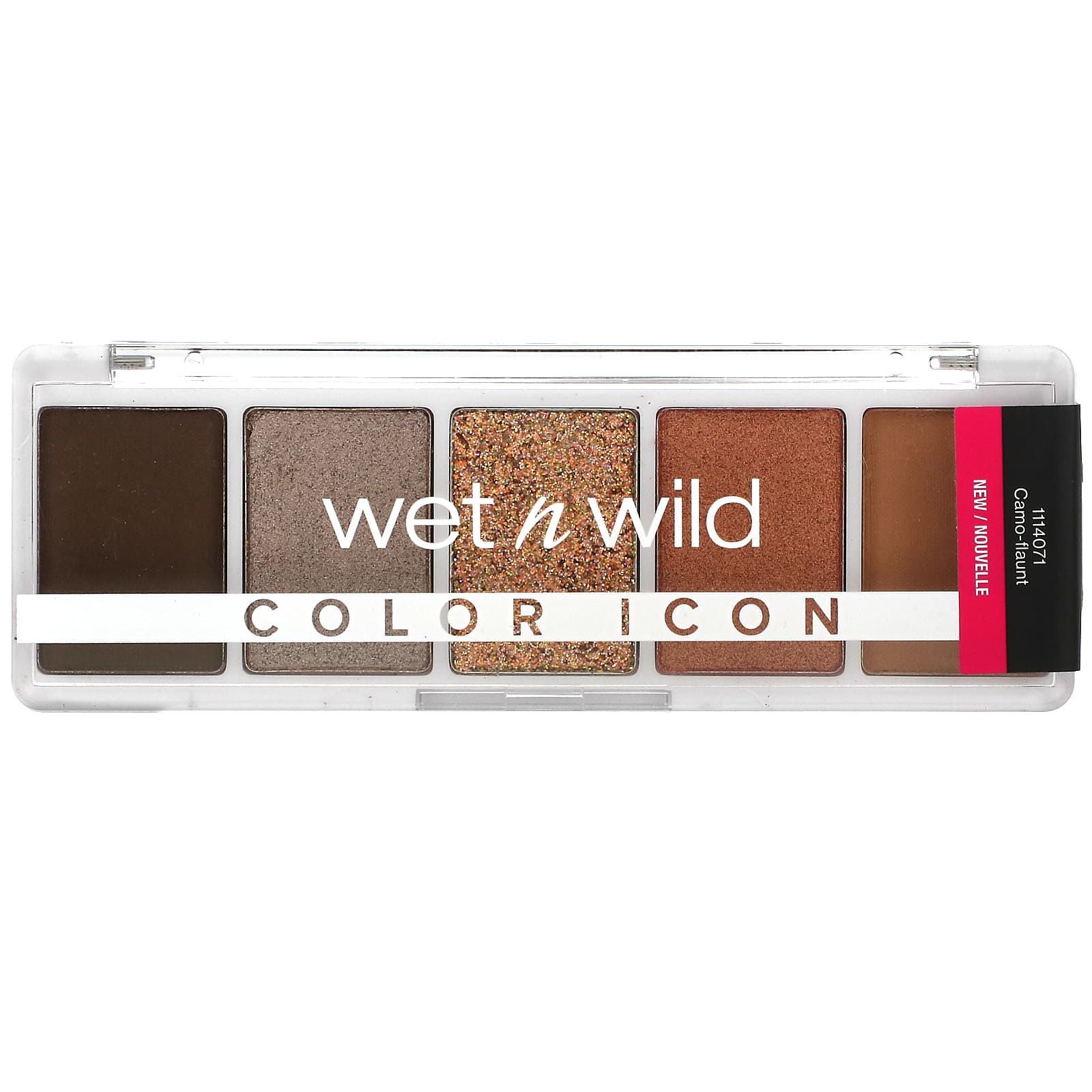 wet n wild, Color Icon, 5-Pan Shadow Palette, 1114071 Camo-flaunt, 0.21 oz (6 g) - Image 1
