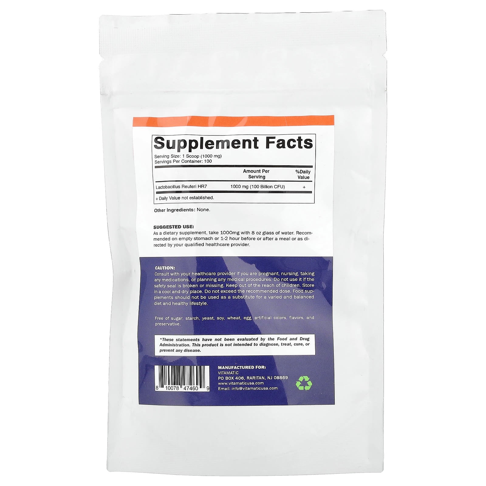 Vitamatic, Lactobacillus Reuteri, 3.5 oz (100 g) - Image 2