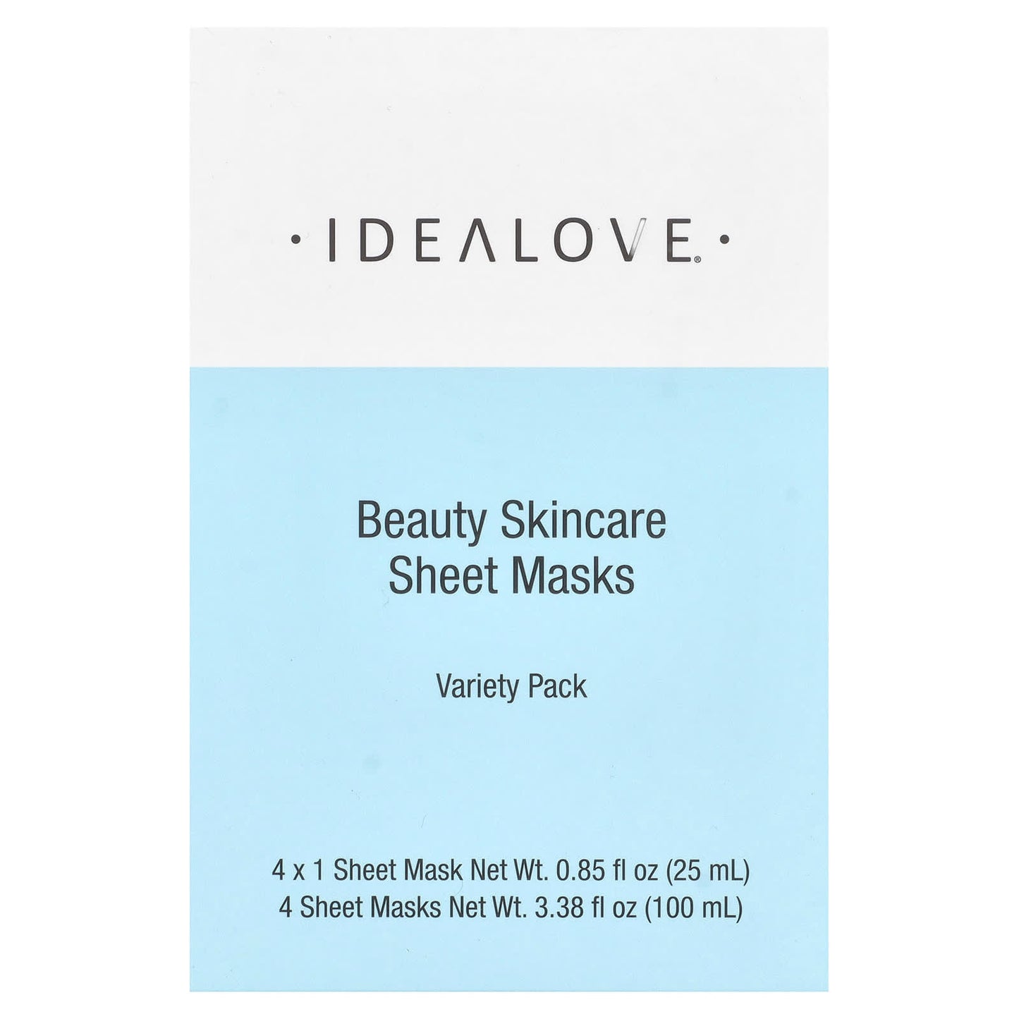 Idealove Korean Skincare Variety Pack, 4 Sheet Masks for Glowing Skin - Image 2