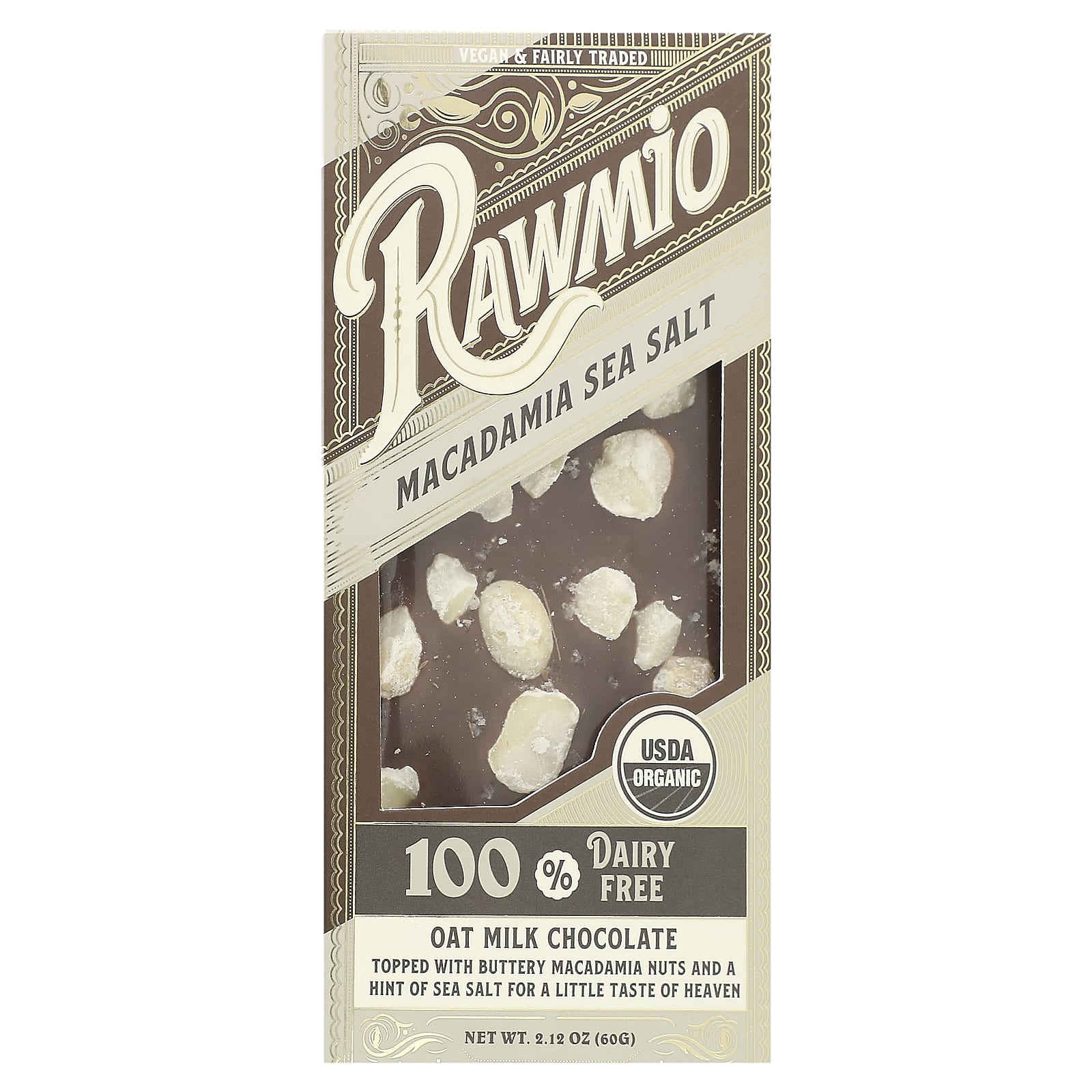 Rawmio, Macadamia Sea Salt Bark, 2.12 oz (60 g) - Image 1