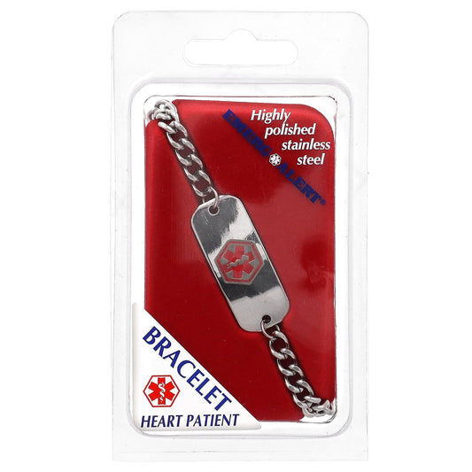 Medical Alert Heart Patient Stainless Steel Bracelet - Image 1