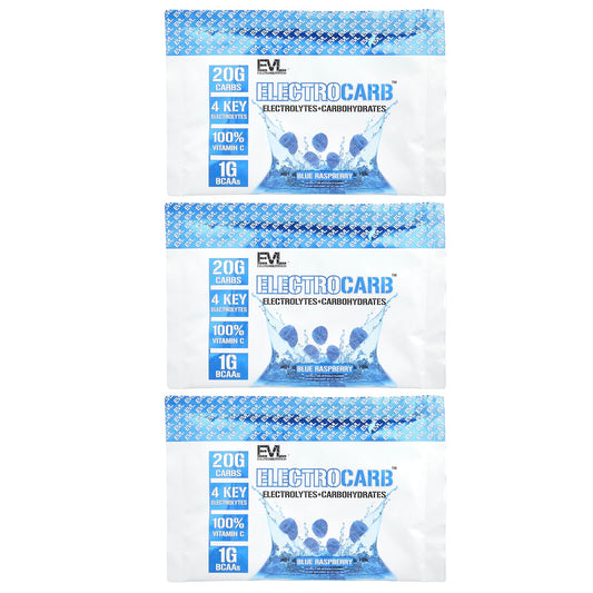 EVLution Nutrition ElectroCarb Blue Raspberry, 30g Workout Supplement - Image 1