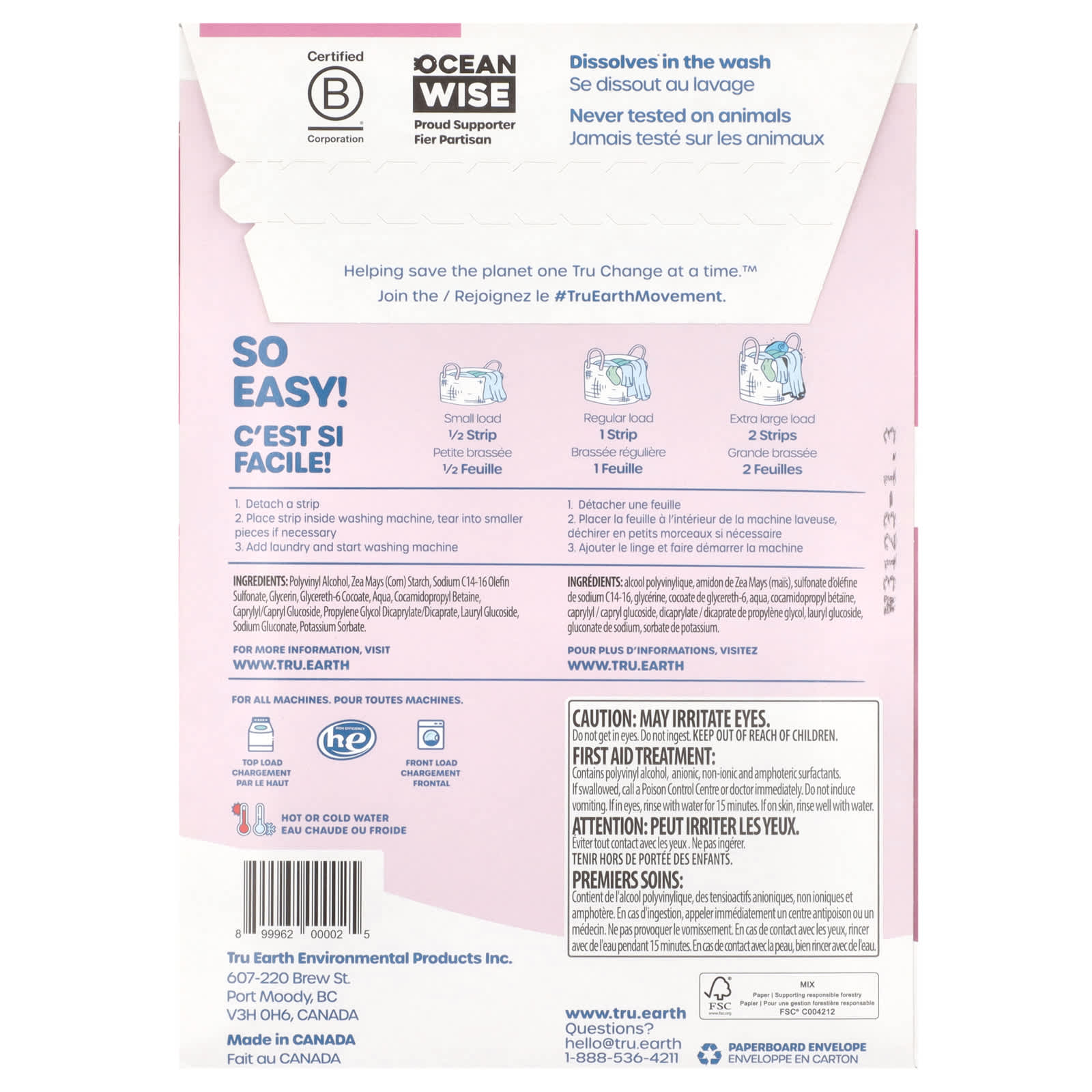 Tru Earth, Eco-Strips®, Laundry Detergent, Ultra Concentrated, Fragrance-Free, For Babies, 32 Strips - Image 2