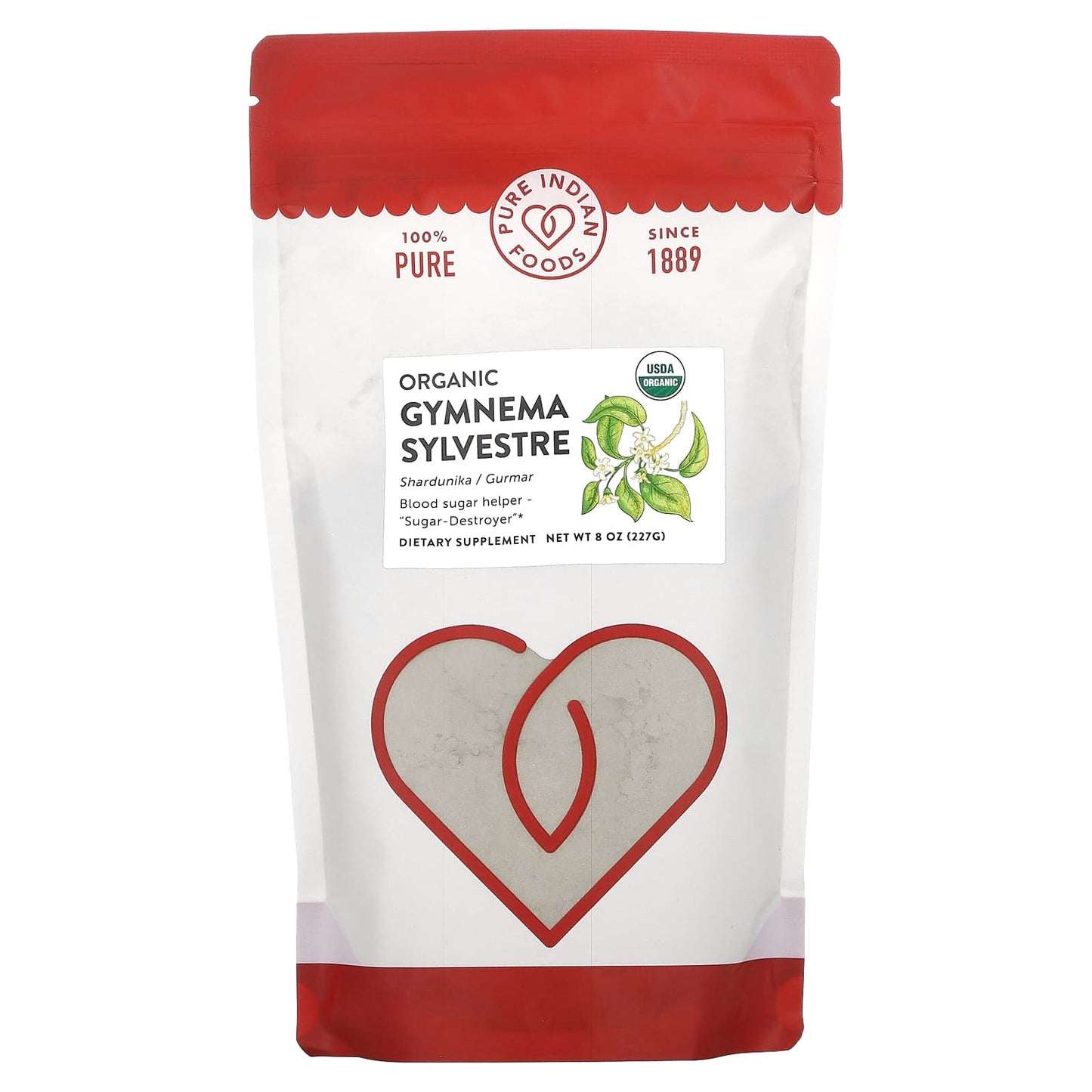 Pure Indian Foods, Organic Gymnema Sylvestre, 8 oz (227 g) - Image 1