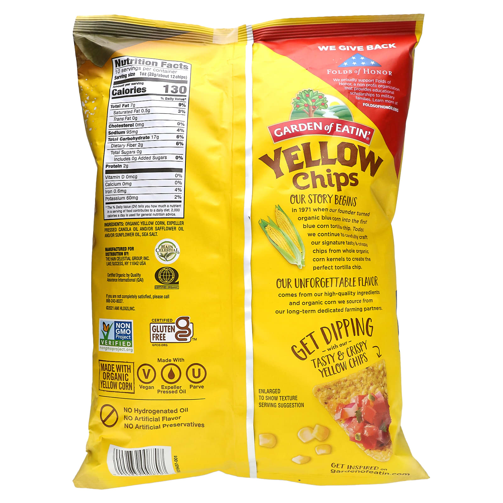 Organic Yellow Corn Tortilla Chips by Garden of Eatin', 10 oz - Image 2