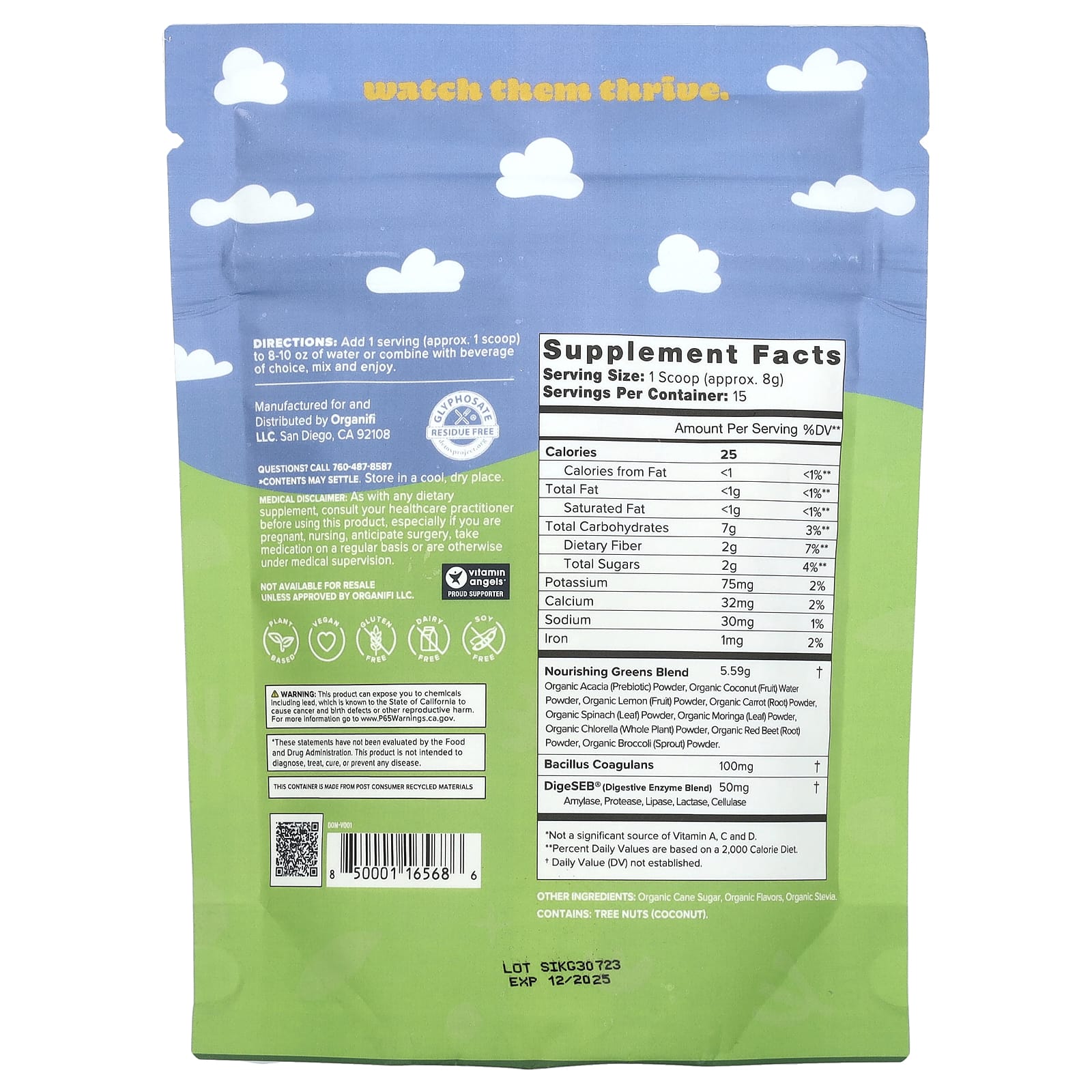 Organifi, Kids, Easy Greens, 4.23 oz (120 g)