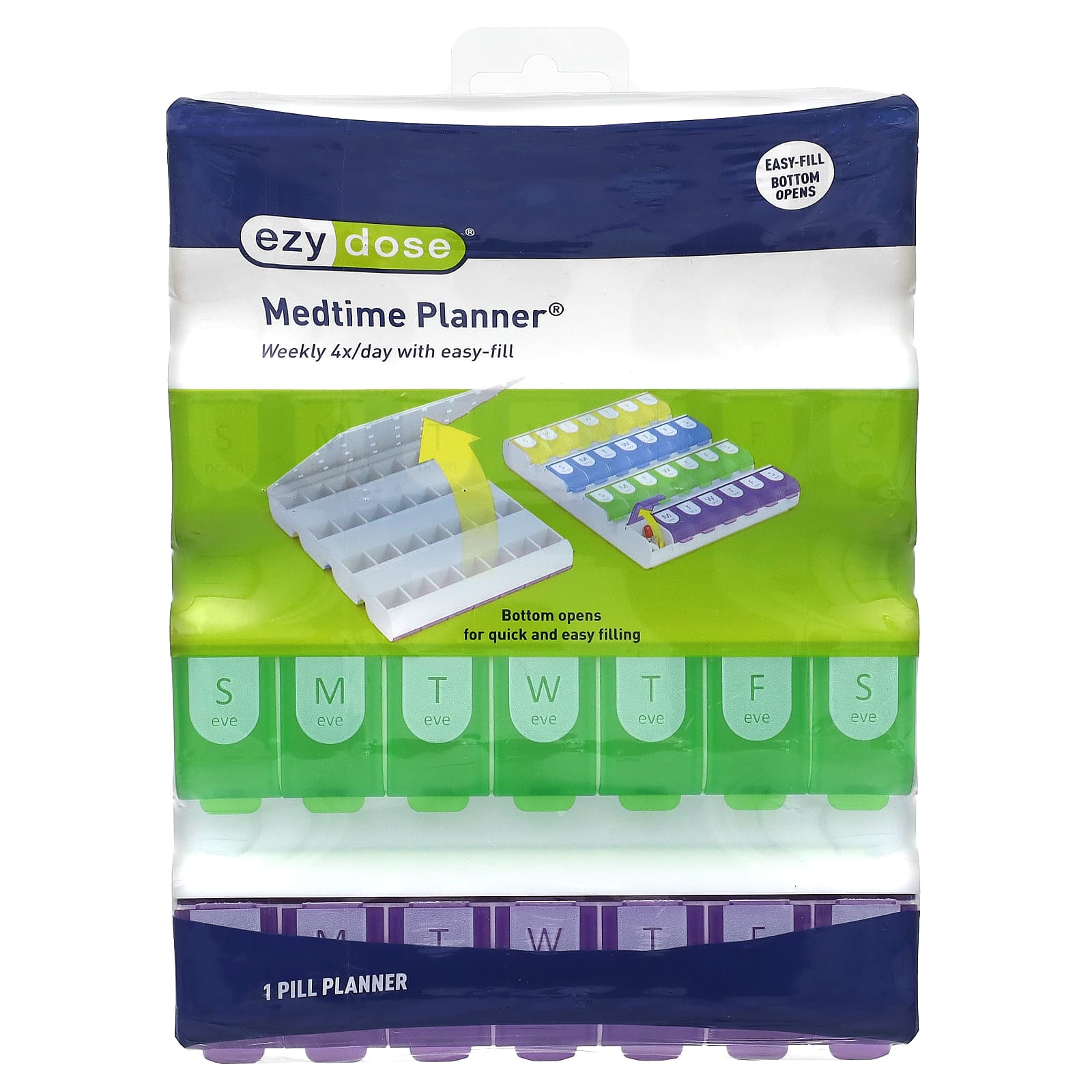 Easy-Fill Medtime Planner with Weekly Pill Organizer by Ezy Dose - Image 1
