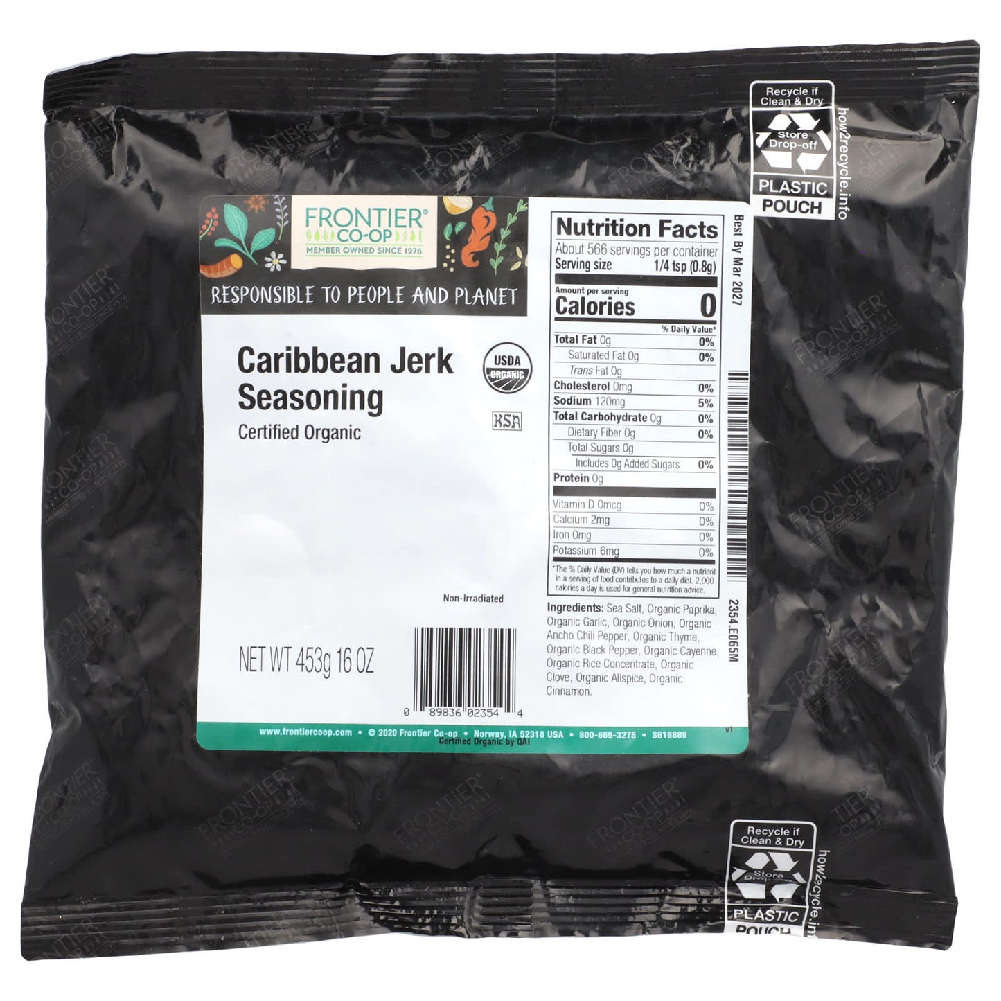 Organic Caribbean Jerk Seasoning by Frontier Co-op - 16 oz - Image 2