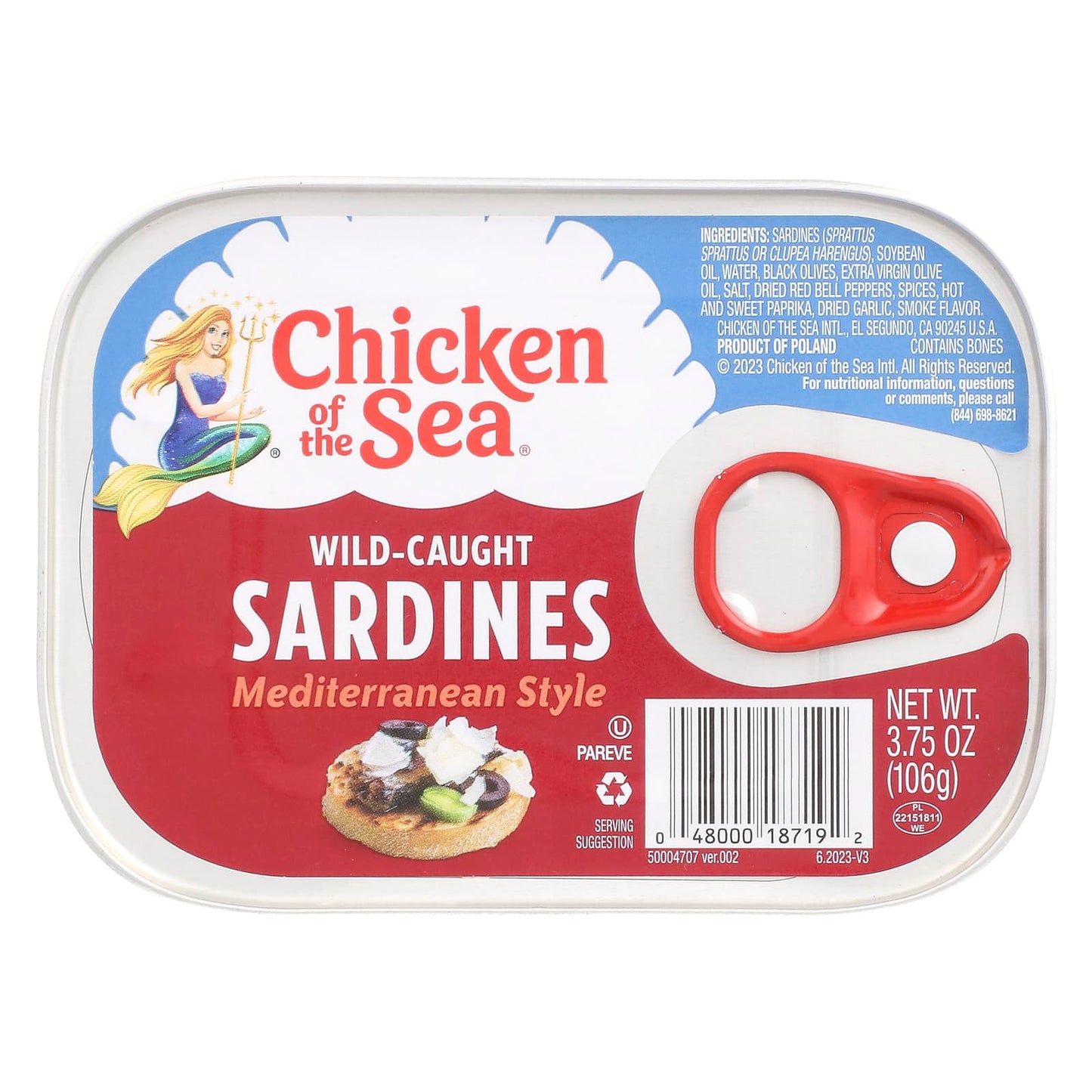 Wild-Caught Mediterranean Sardines by Chicken of the Sea, 3.75 oz (106 g) - Image 1