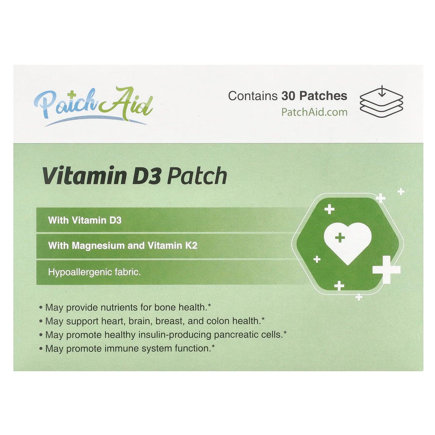 PatchAid, Vitamin D3 Patch, 30 Patches - Image 1