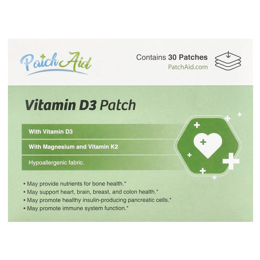 PatchAid, Vitamin D3 Patch, 30 Patches - Image 1