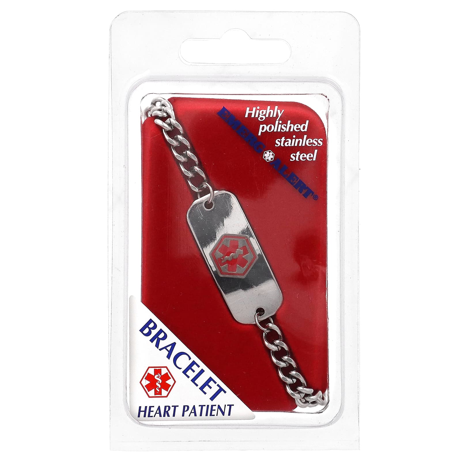 Medical Alert Heart Patient Stainless Steel Bracelet - Image 1