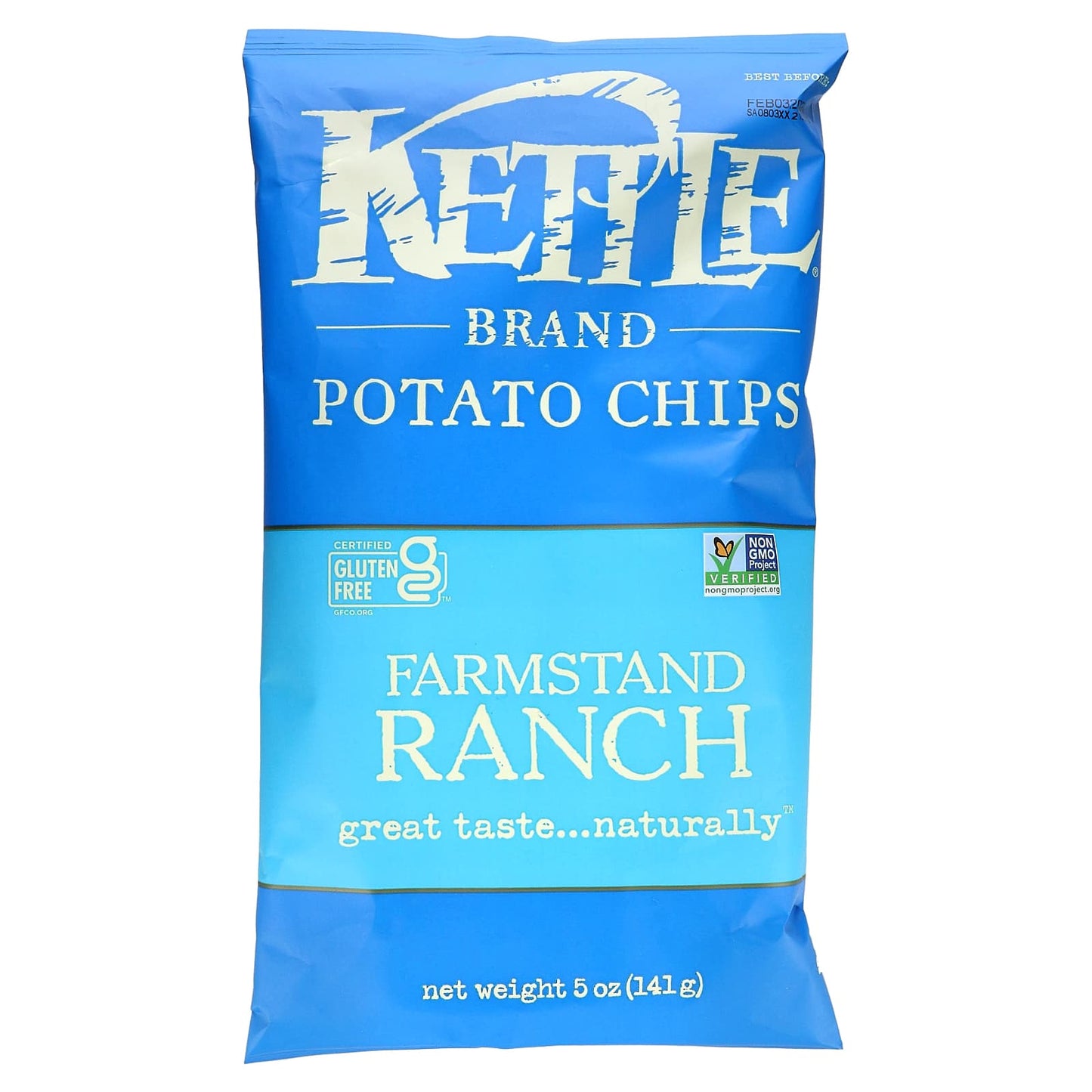 Kettle Foods, Potato Chips, Farmstand Ranch, 5 oz (141 g) - Image 1