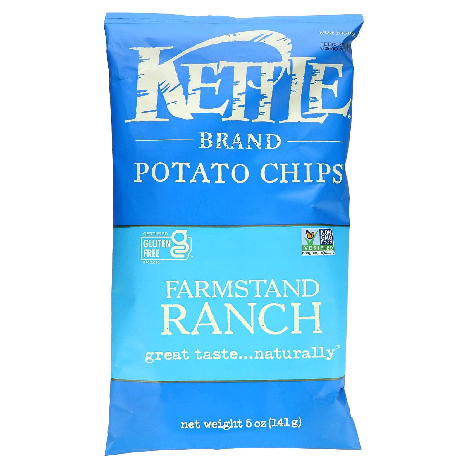 Kettle Foods, Potato Chips, Farmstand Ranch, 5 oz (141 g) - Image 1