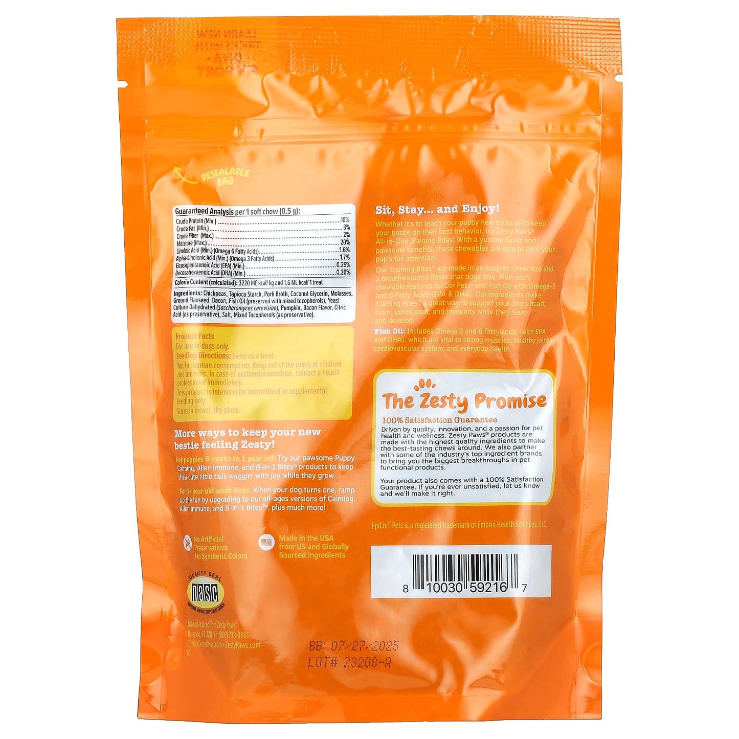 Zesty Paws, All-In-One Training Bites, For Dogs, All Ages, Bacon, 12 oz (340 g) - Image 2