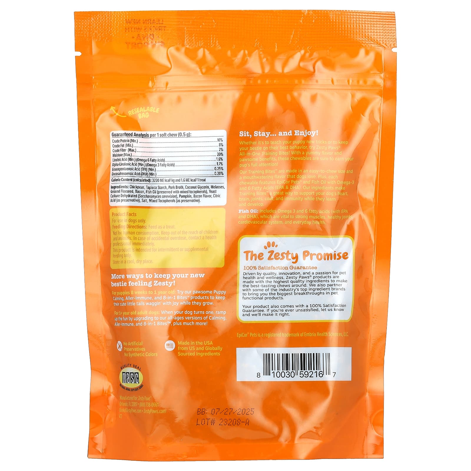 Zesty Paws, All-In-One Training Bites, For Dogs, All Ages, Bacon, 12 oz (340 g) - Image 2