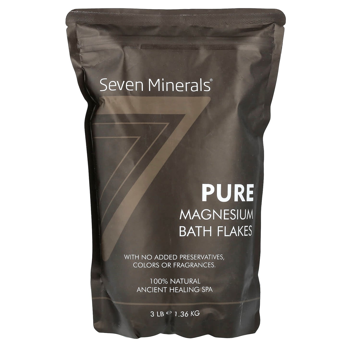 Seven Minerals, Pure Magnesium Bath Flakes, 3 lb (1.36 kg) - Image 1