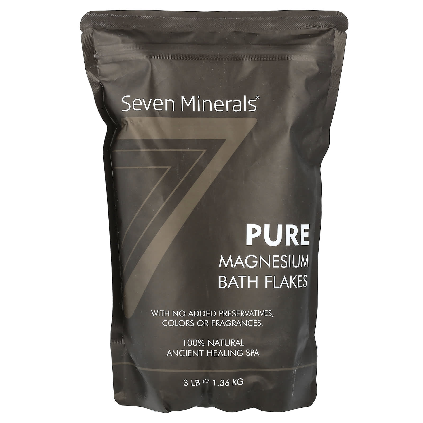 Seven Minerals, Pure Magnesium Bath Flakes, 3 lb (1.36 kg) - Image 1