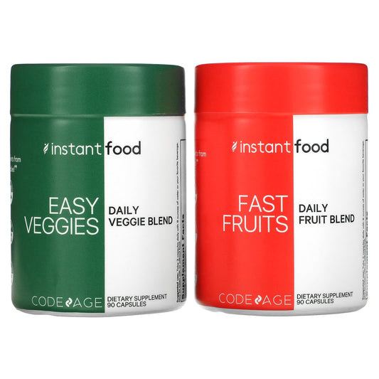 CodeAge Daily Veggie & Fruit Blend, 2 Bottles, 90 Capsules Each - Image 1