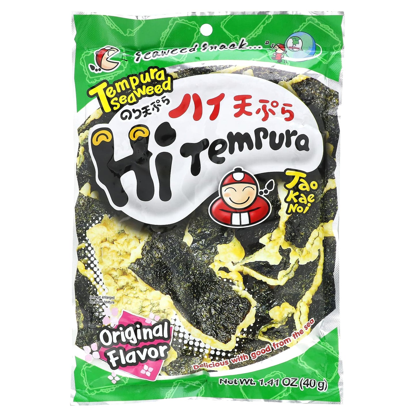 Tao Kae Noi, HiTempura Seaweed Snack, Original, 1.41 oz (40 g) - Image 1