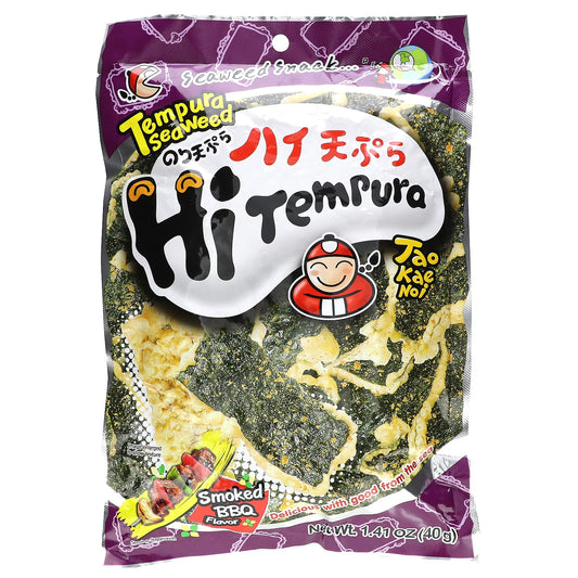 Tao Kae Noi, HiTempura Seaweed Snack, Smoked BBQ, 1.41 oz (40 g) - Image 1