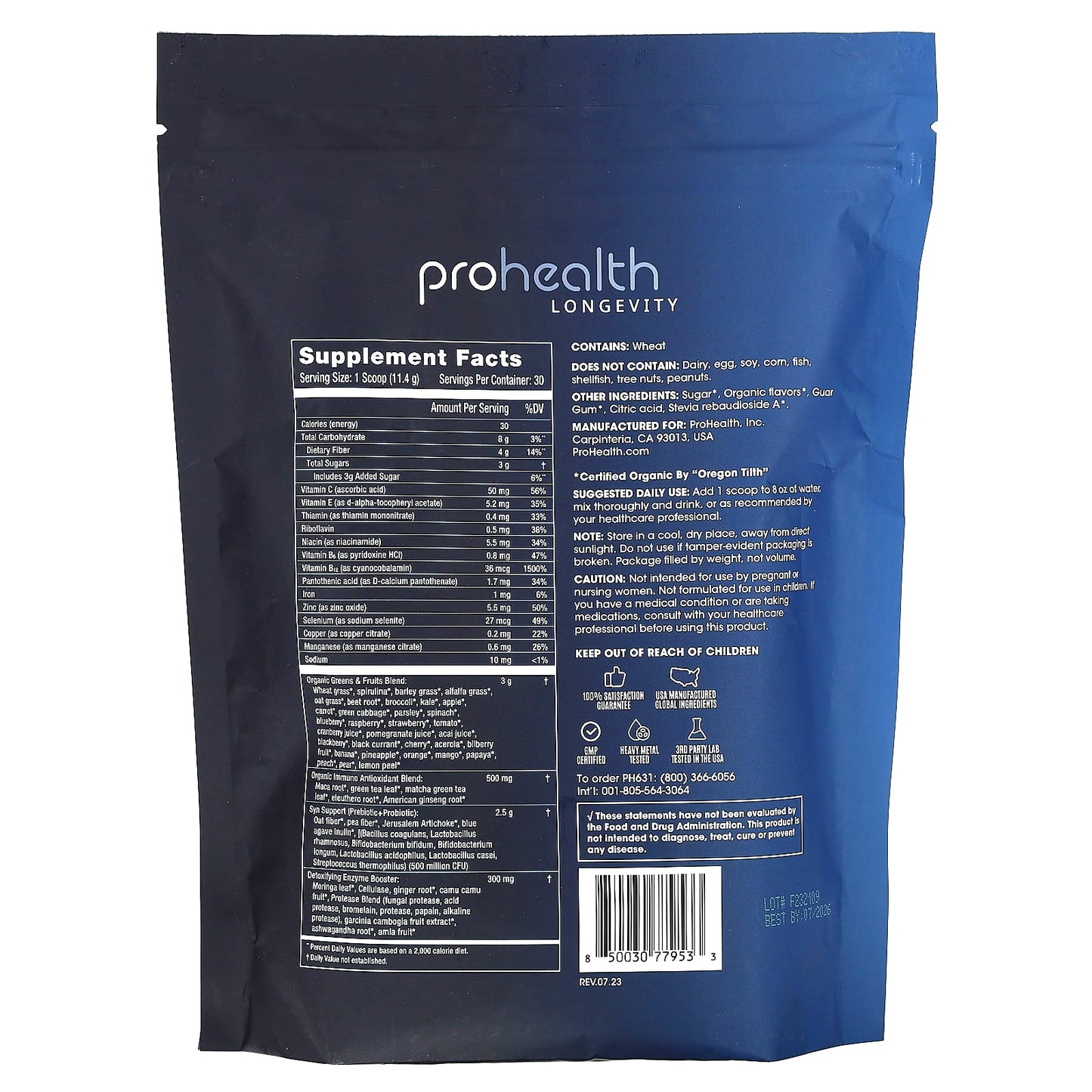 ProHealth Longevity, Longevity Greens +, Apple Banana, 12.06 oz (342 g) - Image 2