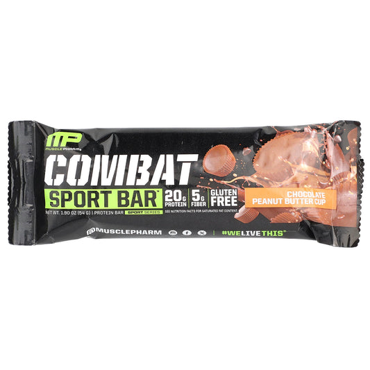 MusclePharm, Combat Sport Bar™, Chocolate Peanut Butter Cup, 1.90 oz (54 g) - Image 1