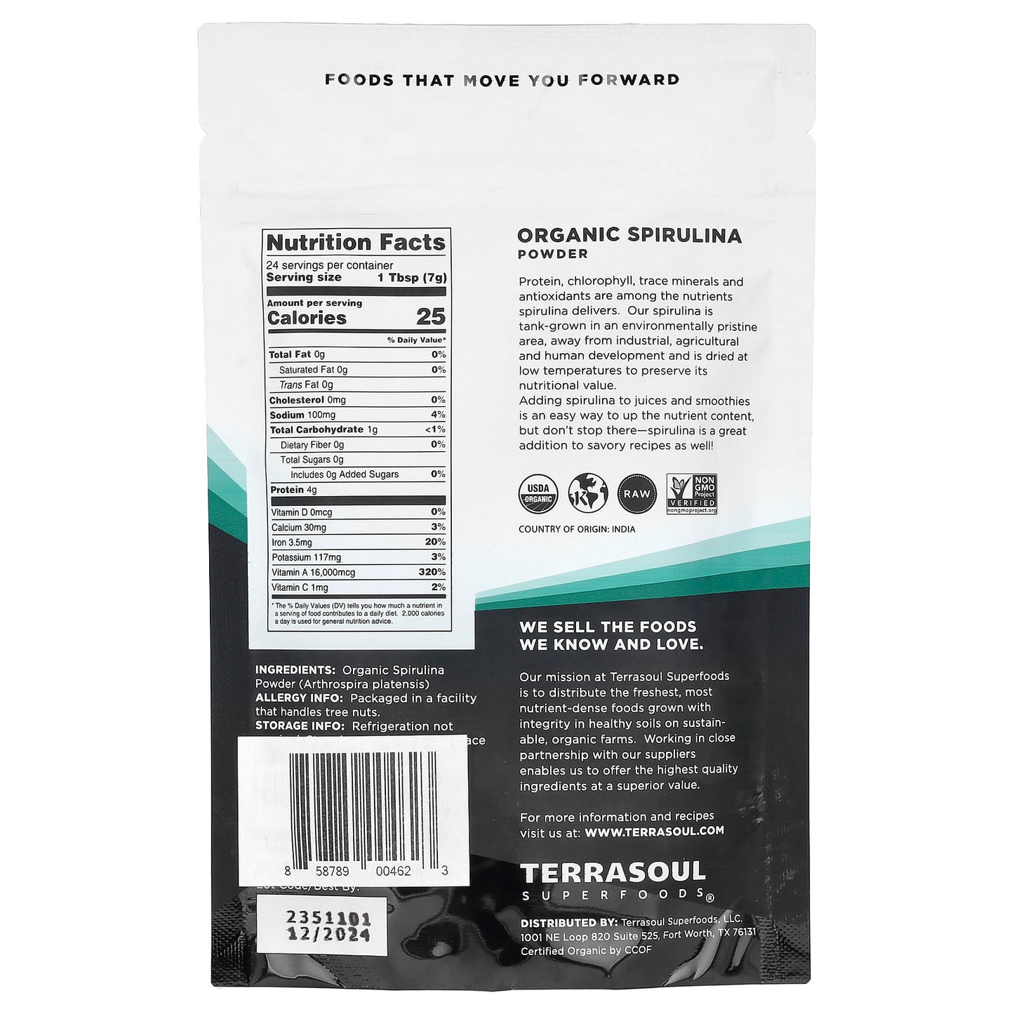 Terrasoul Superfoods, Spirulina Powder, 6 oz (170 g) - Image 2
