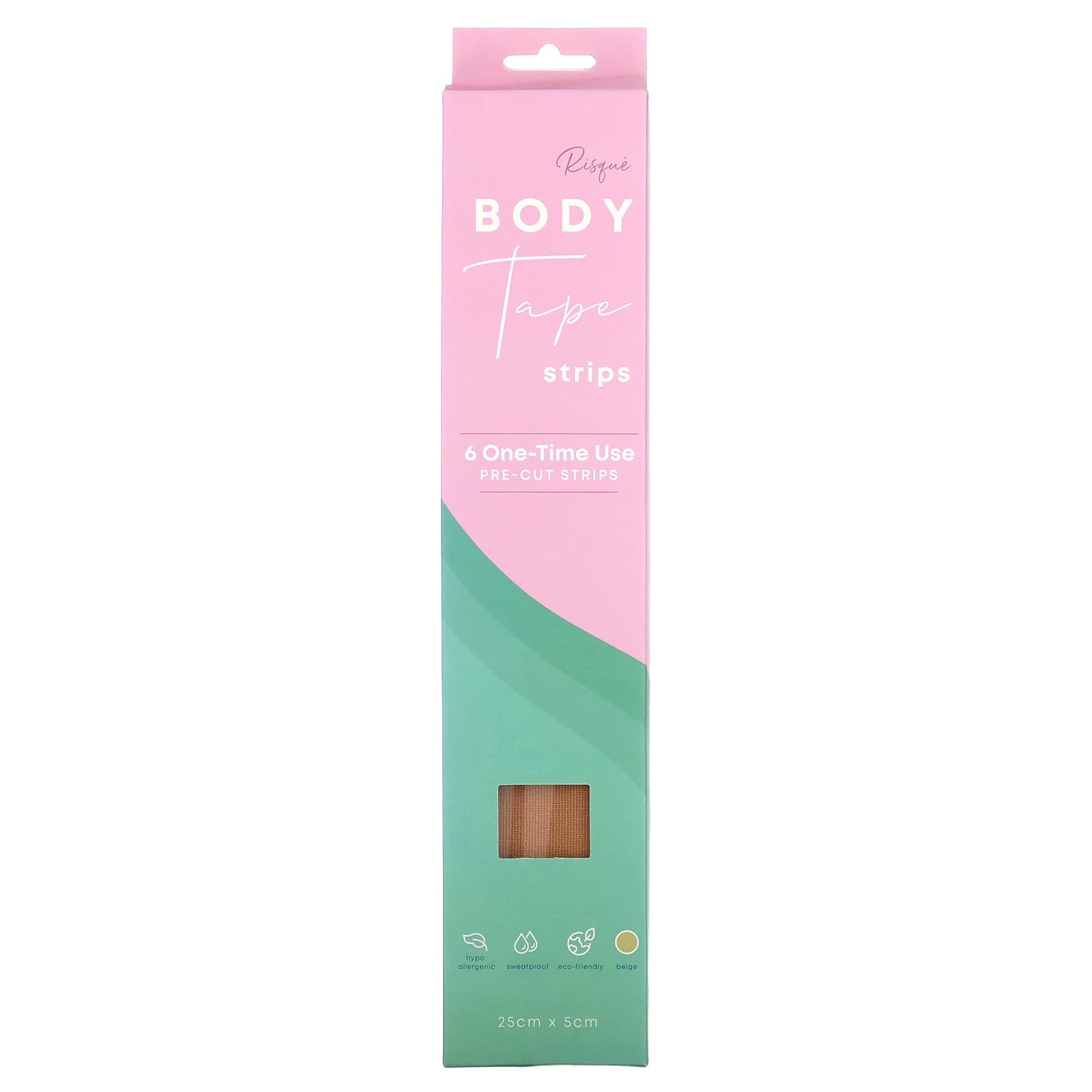 Risque, Body Tape Strips, Beige, 6 Strips - Image 1