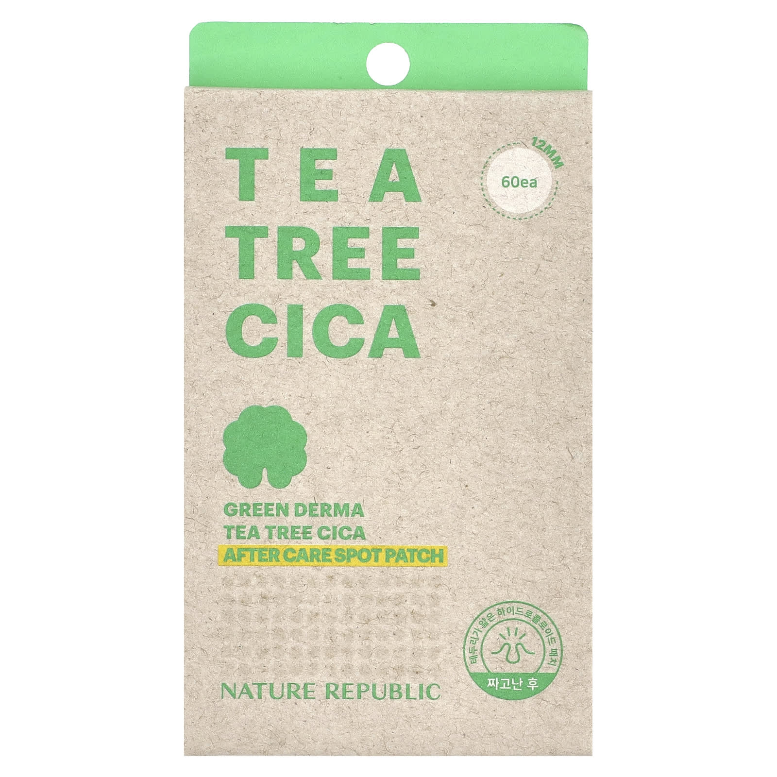 Nature Republic, Green Derma Tea Tree Cica, After Care Spot Patch, 60 Count - Image 1
