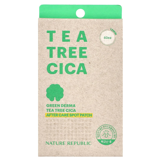 Nature Republic, Green Derma Tea Tree Cica, After Care Spot Patch, 60 Count - Image 1