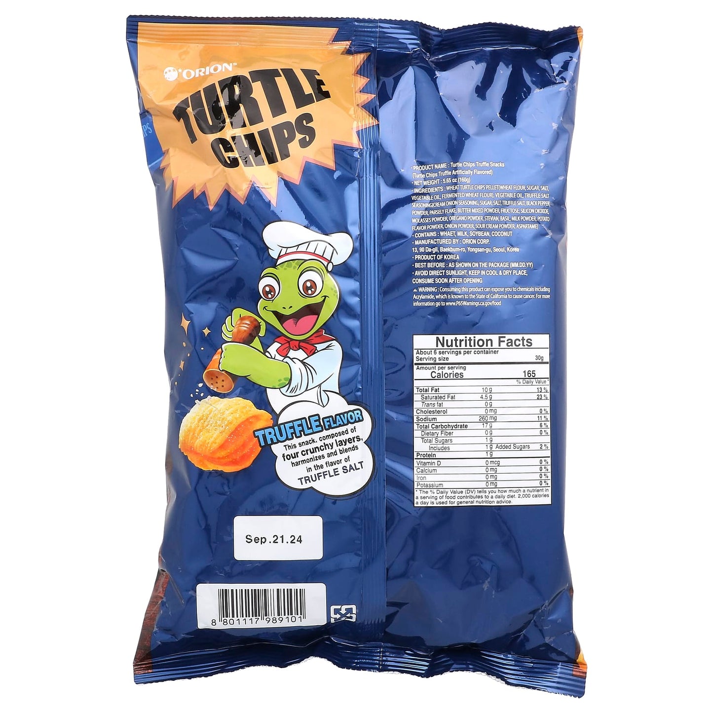 Orion, Turtle Chips, Truffle , 5.65 oz (160 g) - Image 2