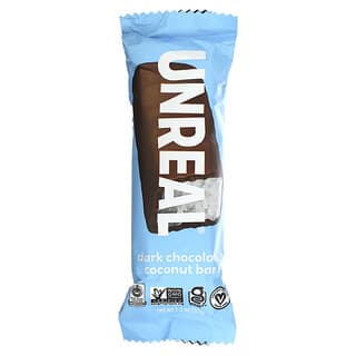 Unreal Dark Chocolate Coconut Bars, Low Sugar, Vegan, Gluten Free