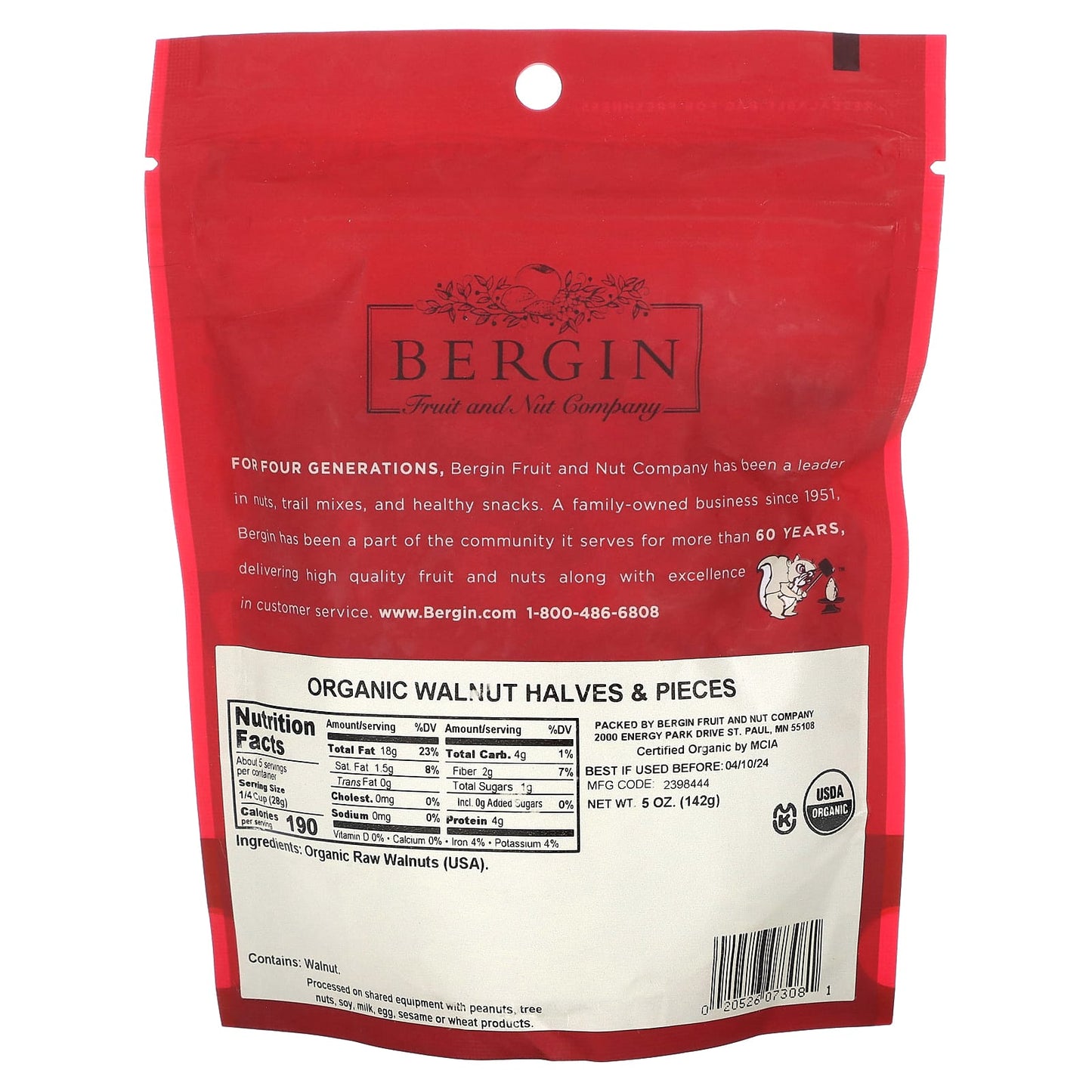 Organic Walnut Halves & Pieces by Bergin Fruit & Nut Co - 5 oz - Image 2