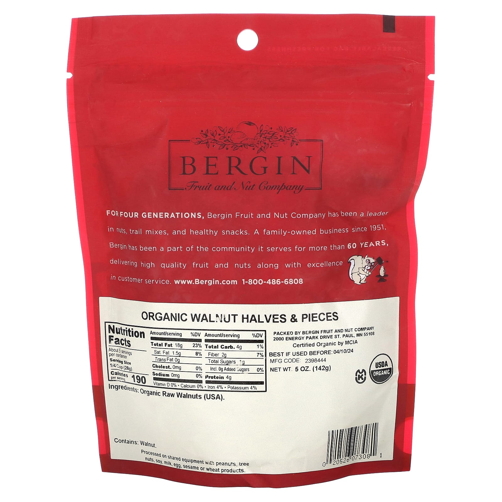 Organic Walnut Halves & Pieces by Bergin Fruit & Nut Co - 5 oz - Image 2