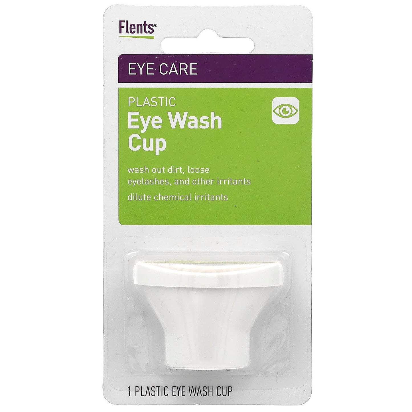 Eye Care with Flents Plastic Eye Wash Cup - 1 Count - Image 1