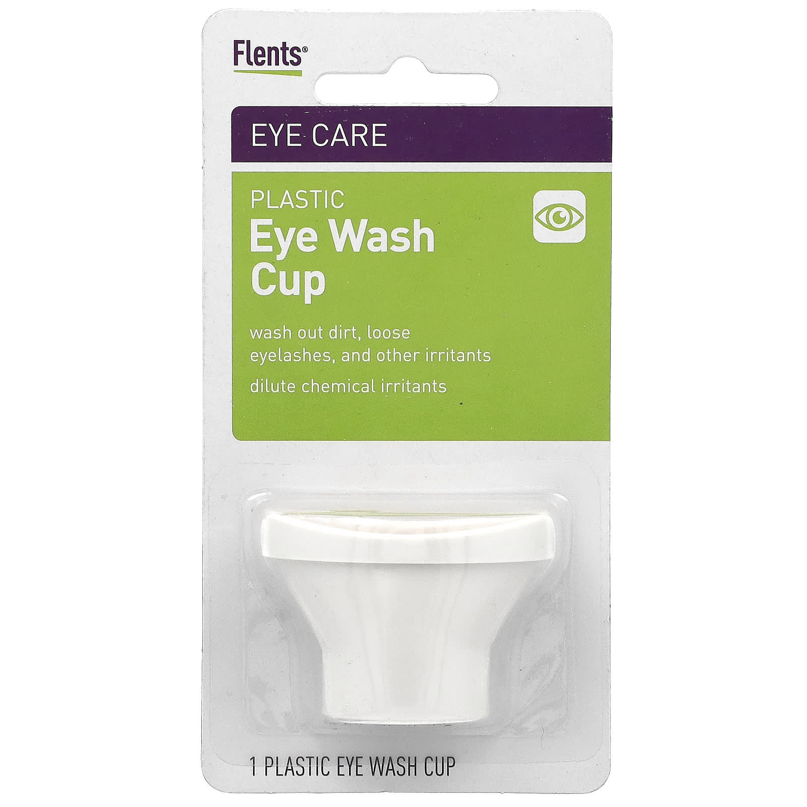 Eye Care with Flents Plastic Eye Wash Cup - 1 Count - Image 1