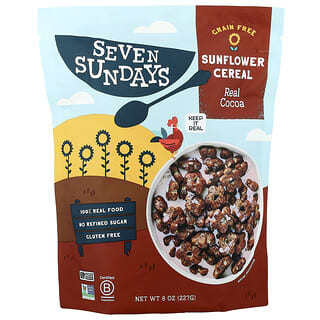 Seven Sundays Sunflower Cereal, Real Cocoa, 8 oz (227g) - Grain Free & Vegan