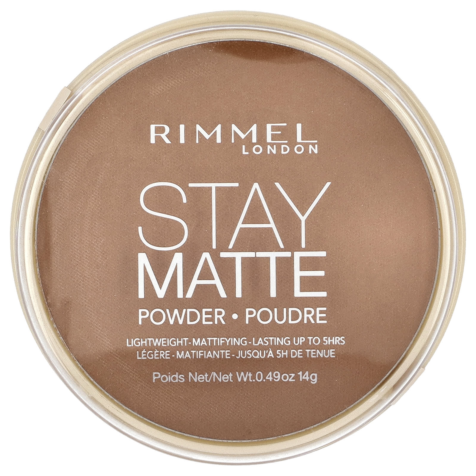 Rimmel London, Stay Matte, Lightweight-Mattifying Powder, 025 Toffee, 0.49 oz (14 g) - Image 1