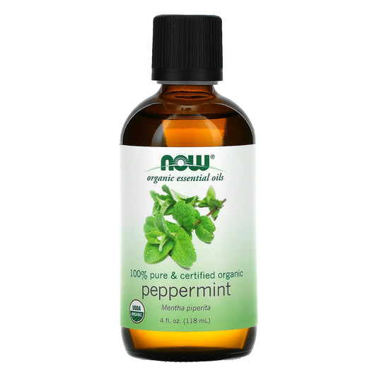 NOW Foods, Organic Essential Oils, Peppermint, 4 fl oz (118 ml) - Image 1