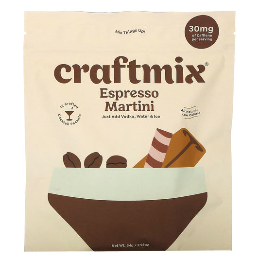 Craft Espresso Martini Cocktail Mix, 12 Pack, Low Calorie, All Natural - Image 1