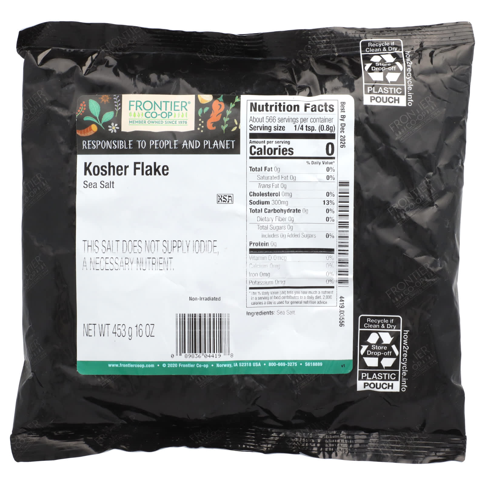 Kosher Flake Sea Salt by Frontier Co-op - 16 oz (453g) - Image 2