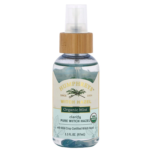 Soothe & Clarify with Humphreys Organic Witch Hazel Mist, 3.3 fl oz - Image 1