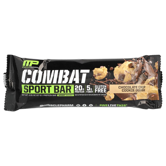 MusclePharm, Combat Sport Bar™, Chocolate Chip Cookie Dough, 2.01 oz (57 g) - Image 1