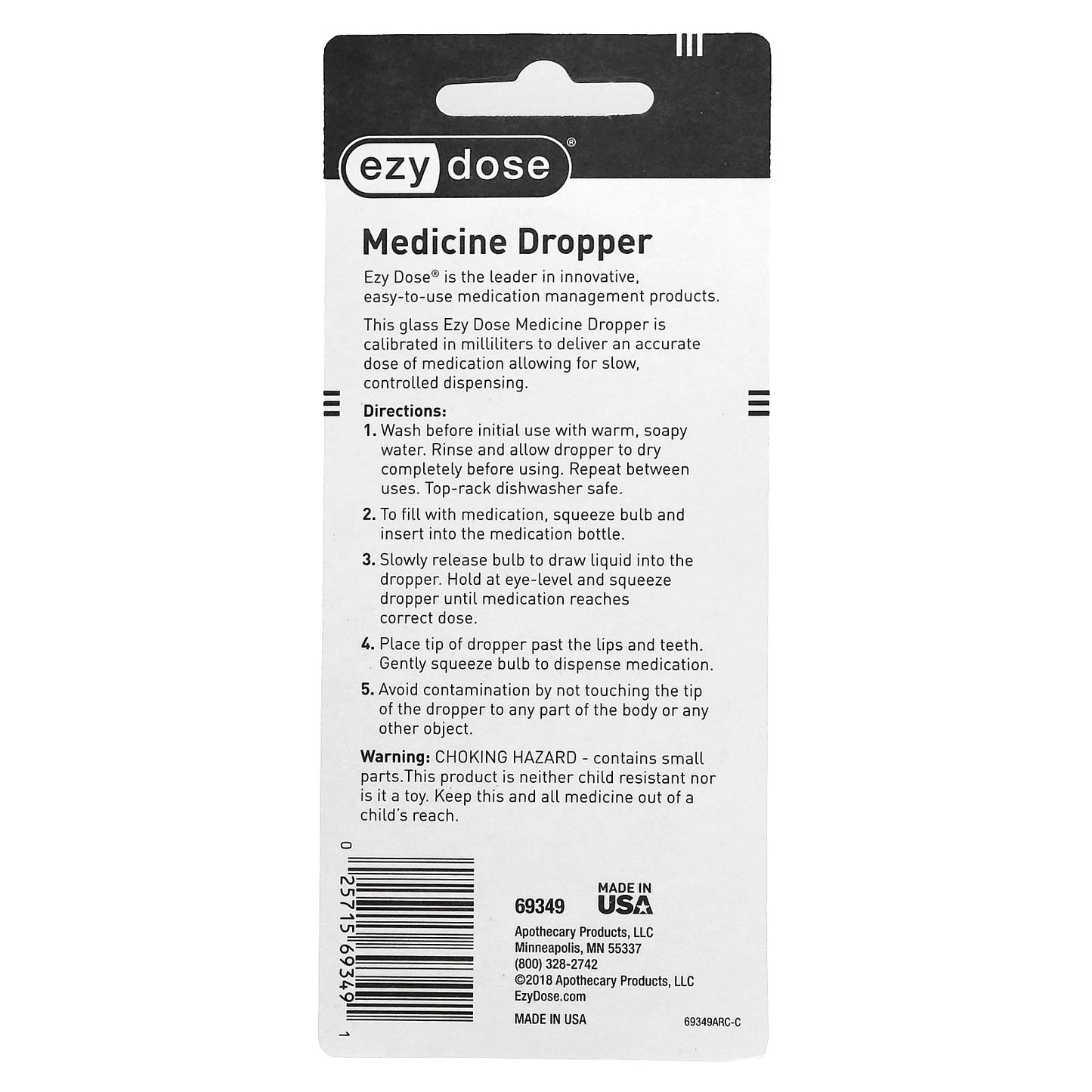 Ezy Dose Medication Glass Dropper for Accurate Dosing, 1 Count - Image 2
