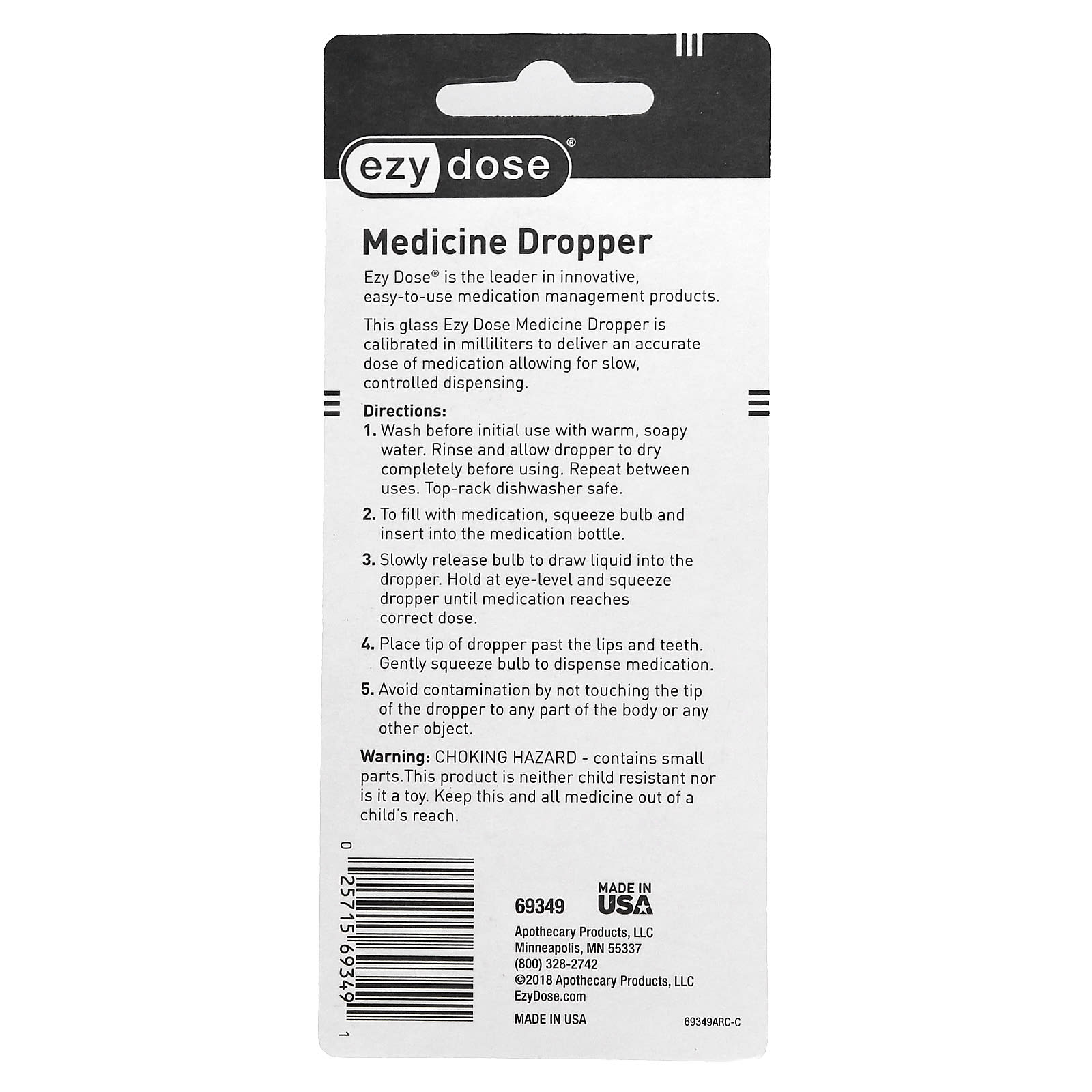 Ezy Dose Medication Glass Dropper for Accurate Dosing, 1 Count - Image 2