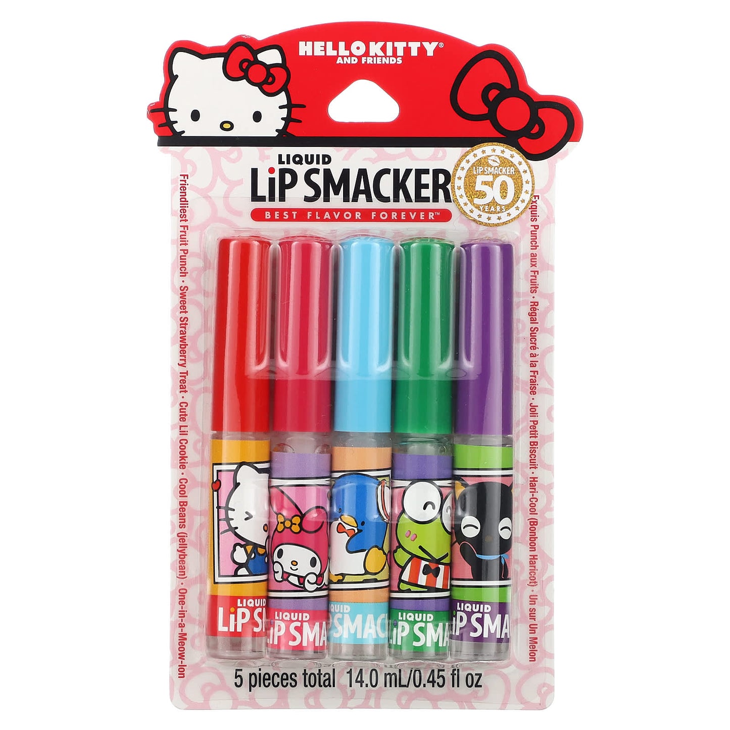Lip Smacker, Hello Kitty And Friends, Liquid Lip Gloss, Best Flavor Forever, 5 Pack, 0.45 fl oz (14 ml) - Image 2
