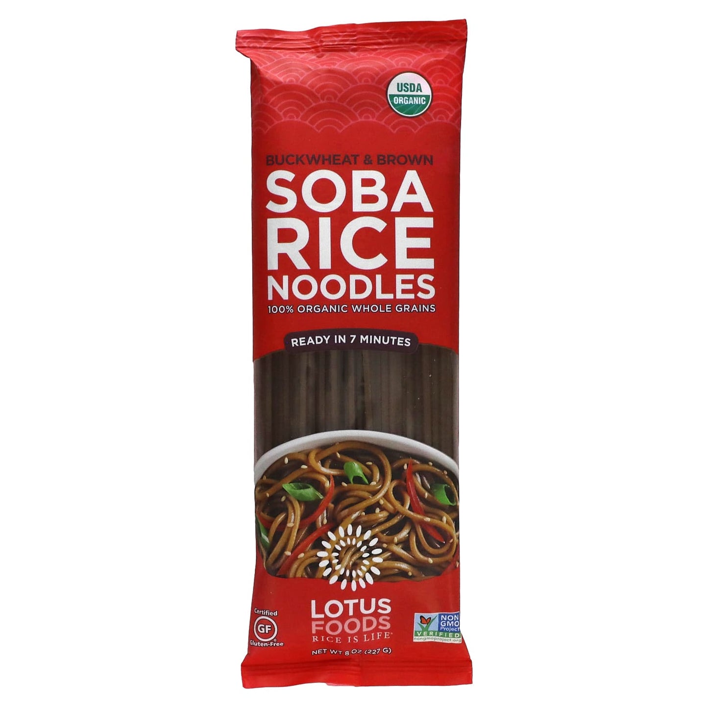Lotus Foods, Buckwheat & Brown Soba Rice Noodles, 8 oz (227 g) - Image 1