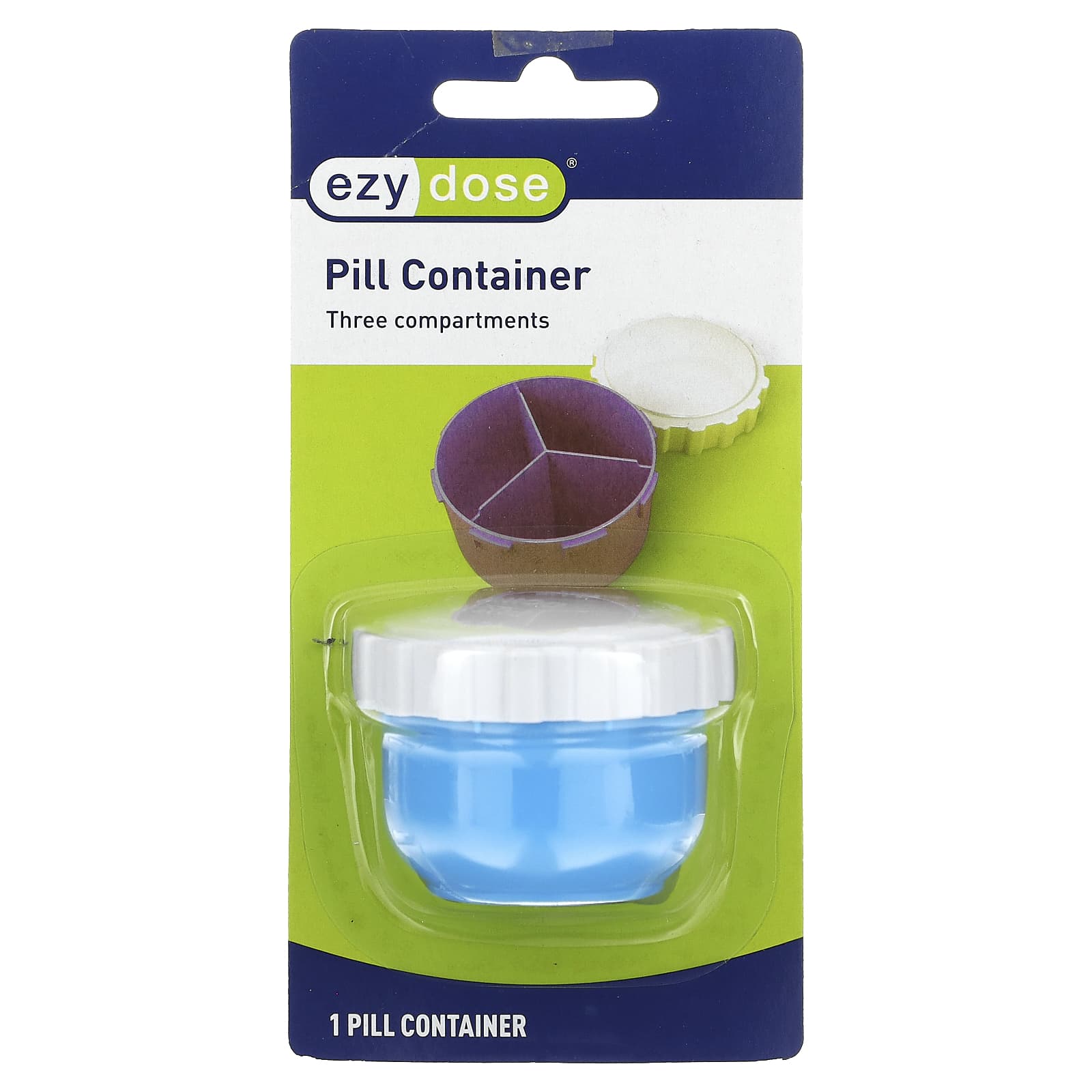 Three-Compartment Ezy Dose Pill Container - Easy Medication Management - Image 1