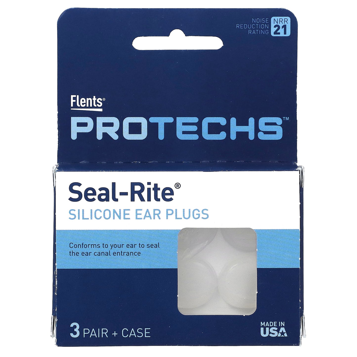 Protect Your Ears with Flents Silicone Ear Plugs (3 Pair + Case) - Image 1